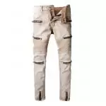 balmain jeans stretch distressed skinny bamboo zipper